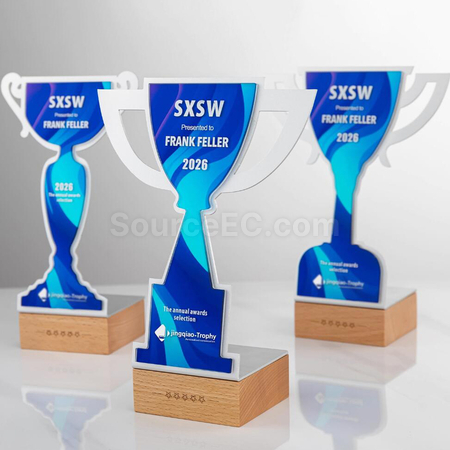Solid Wood Metal Award