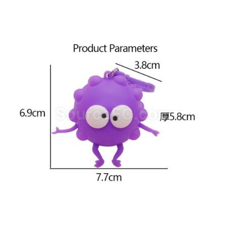 Customization 3D silicone decompression staring coal ball toy Corporate Gifts