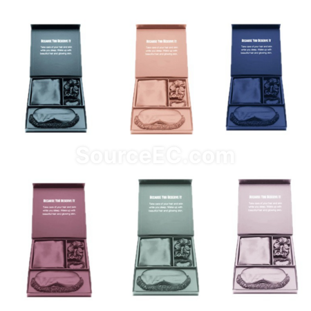 Customization Satin-like silk simulation three-piece set: eye mask, hair tie, pillowcase Corporate Gifts