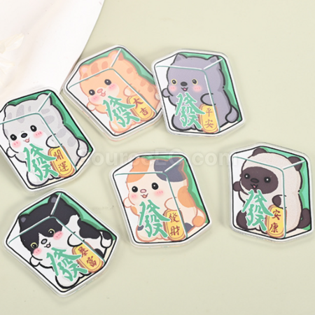 Customization Fortune Mahjong Acrylic Refrigerator Magnet Corporate Gifts