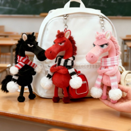 Cool and aloof pony pendant keychain