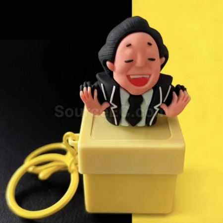 Light-up Voice Stress-Relief Button Keychain