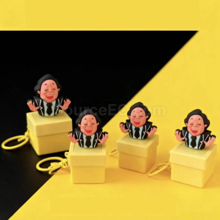 Customization Light-up Voice Stress-Relief Button Keychain Corporate Gifts