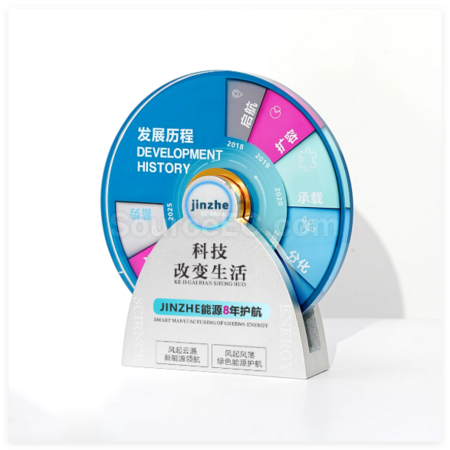 Customization Creative Metal Rotating Crystal Trophy Corporate Gifts