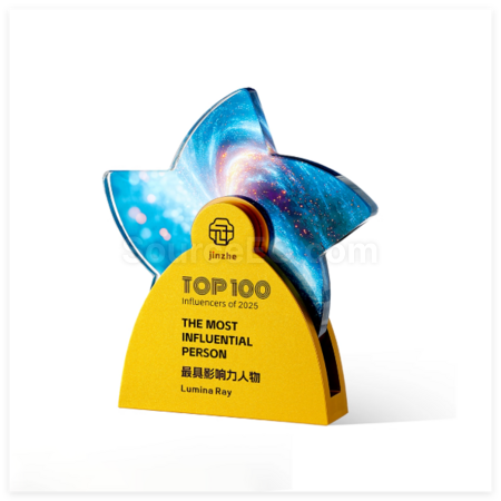 Customization Creative Metal Rotating Crystal Trophy Corporate Gifts