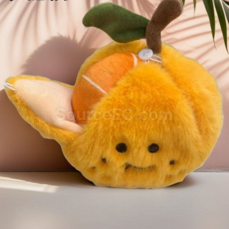 Customization Decompression peeled orange plush doll keychain Corporate Gifts