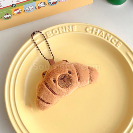 Customization Capybara Bread Plush Doll Pendant Keychain Corporate Gifts