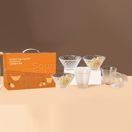 Customization Luxury Glass Bowl + Cup Set Corporate Gifts