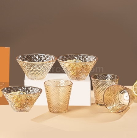 Customization Luxury Glass Bowl + Cup Set Corporate Gifts