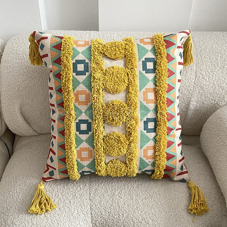 Customization Tufted Linen Printed Throw Pillow Corporate Gifts