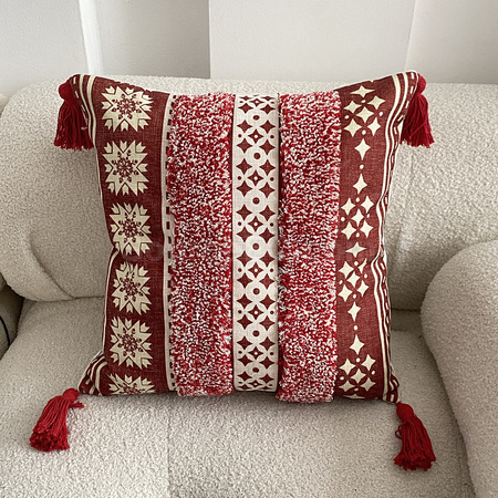 Customization Tufted Linen Printed Throw Pillow Corporate Gifts