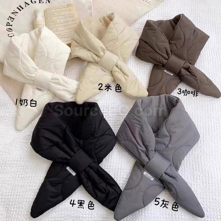 Customization Korean Winter Knitted Down Scarf Corporate Gifts