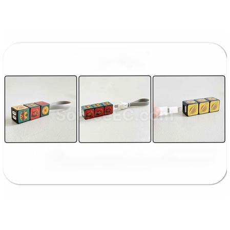 Customization Rubik's Cube three-in-one data cable Corporate Gifts