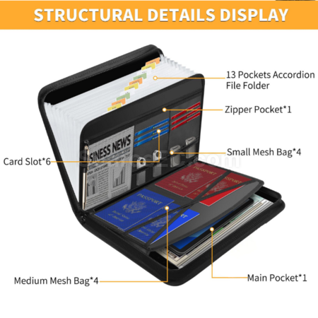 Customization Fireproof and waterproof accordion folder Corporate Gifts