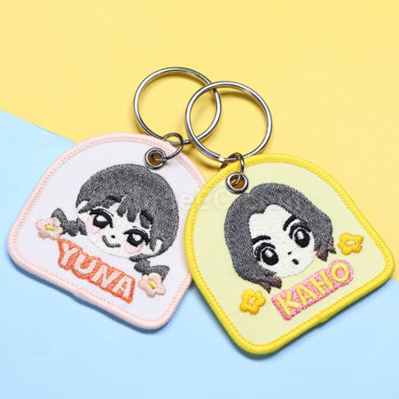 Customization Custom embroidered keychain pendant Corporate Gifts