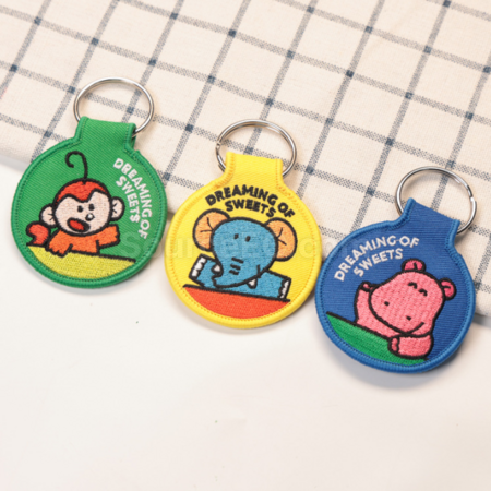 Customization Custom embroidered keychain pendant Corporate Gifts
