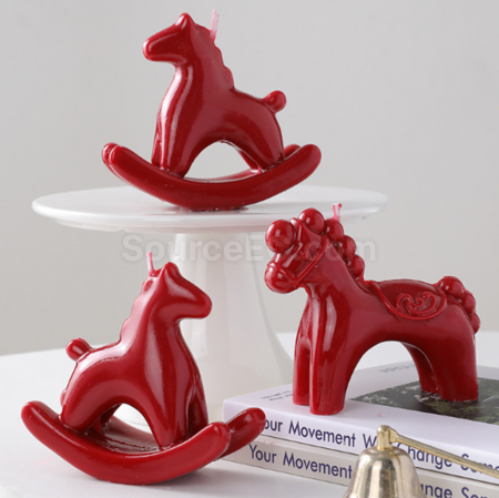 Customization New Year Rocking Horse Scented Candle Corporate Gifts