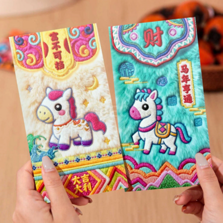 Customization 5d Fluffy Red Envelope Bag Corporate Gifts