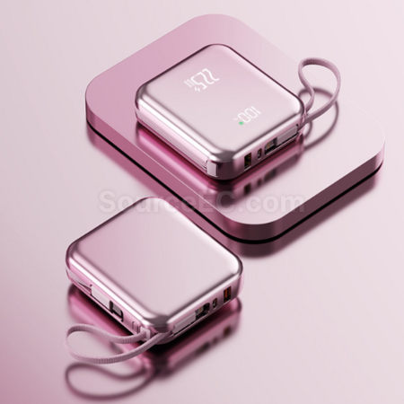 Customization 3c Self-contained Cable Fast Charging Power Bank Corporate Gifts