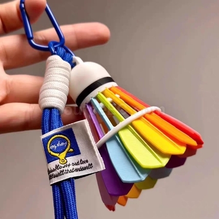 Badminton pendant keychain