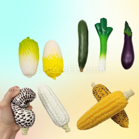 Customization Corn and Eggplant Squishy Stress Relief Toy Corporate Gifts