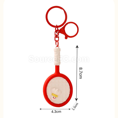Customization Badminton racket keychain pendant Corporate Gifts