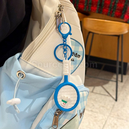 Customization Badminton racket keychain pendant Corporate Gifts