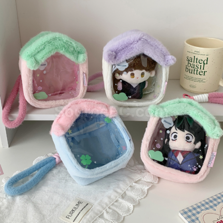 Customization Plush small house transparent doll bag storage bag Corporate Gifts
