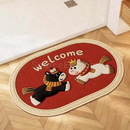 Customization Imitation linen Floor Mat Corporate Gifts