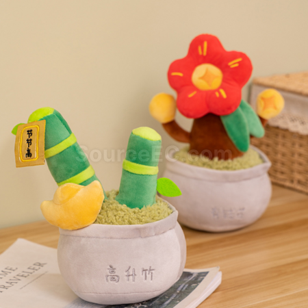 Customization Potted fortune tree plush toy Corporate Gifts