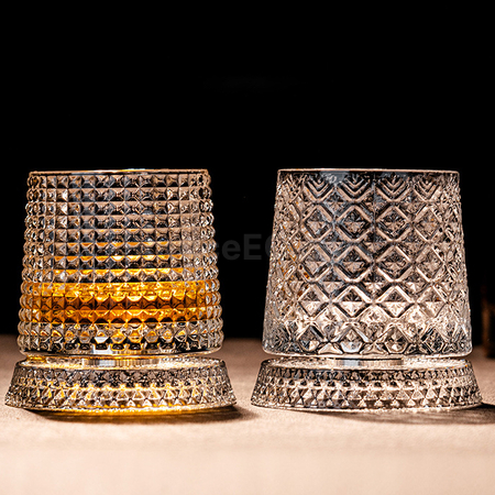 Customization Rotatable Tumbler Crystal Glass Corporate Gifts