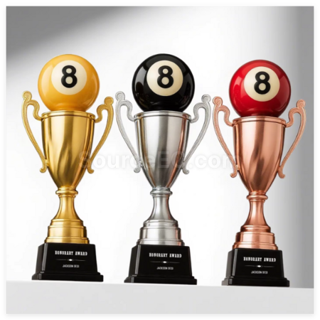 Metal Billiards Trophy