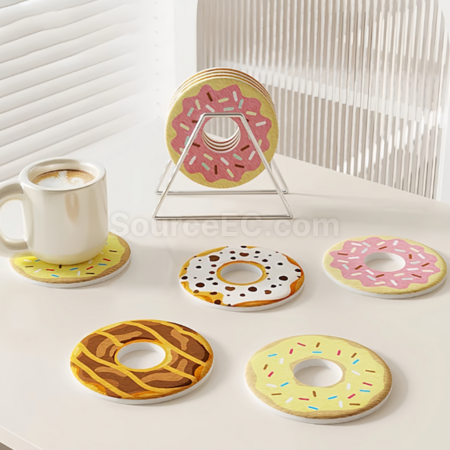 Customization Donut-shaped diatom mud coasters Corporate Gifts