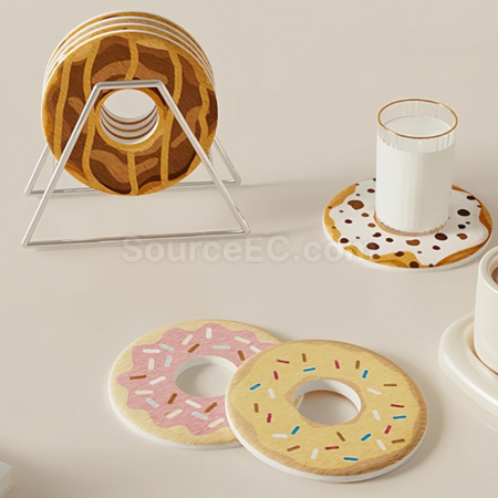 Customization Donut-shaped diatom mud coasters Corporate Gifts