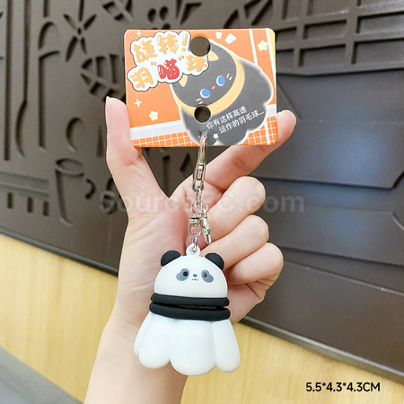 Customization Rotatable Badminton Stress-Relief Keychain Corporate Gifts