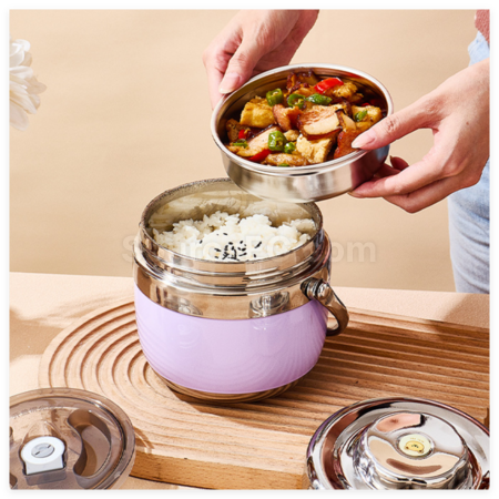 Customization StainlessSteel Double-Layer Vacuum Lunch Box Corporate Gifts