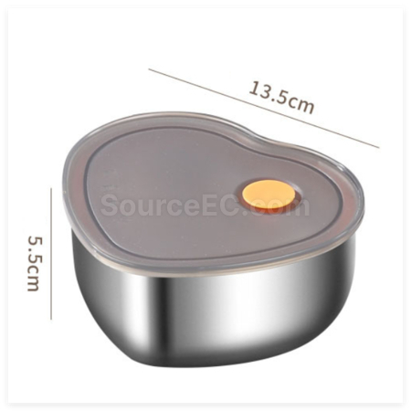 Customization Stainless Steel Heart-Shaped Lunch Box Corporate Gifts