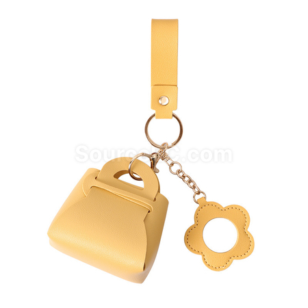 Creative Makeup Mirror Earphone Bag Keychain