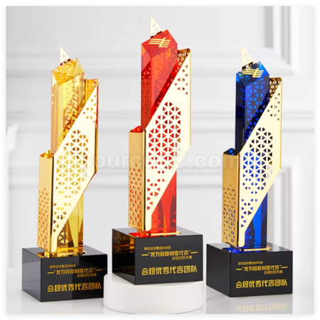 Customization Hollowed-Out Irregular Metal Trophy Corporate Gifts