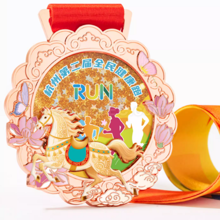 Customization Customized Horse Year Metal Quicksand Medal Corporate Gifts