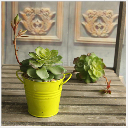 Customization Double-Eared Wrought Iron Desktop Mini iron Bucket Corporate Gifts
