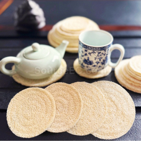 Customization Luffa Sponge Cup Mat Corporate Gifts