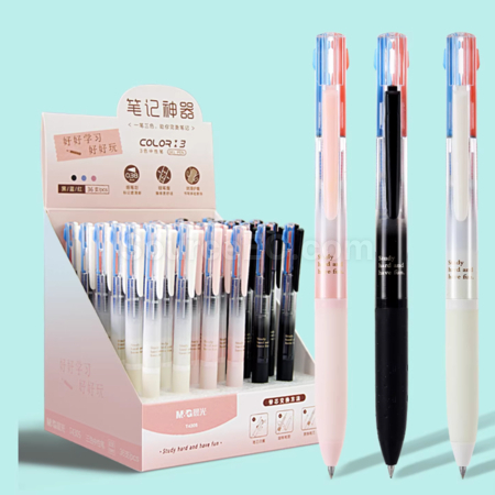 Customization Multifunctional Three-Color Push-Button Pen Corporate Gifts