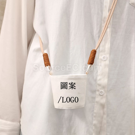 Customization Handheld and crossbody fabric cup sleeve Corporate Gifts