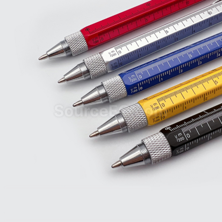 Customization Multifunctional touch head screwdriver ruler 6-in-1 ballpoint pen Corporate Gifts