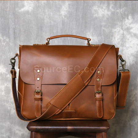 Customization Retro Genuine Leather Briefcase Corporate Gifts