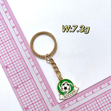Customization World Cup football peripheral souvenir metal keychain pendant Corporate Gifts
