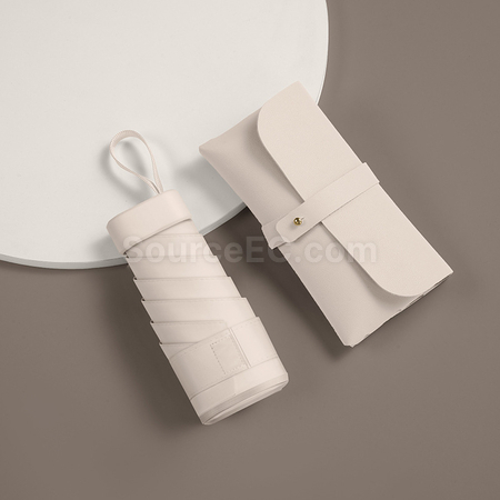 Customization Pocket Leather Bag Ultralight Umbrella Corporate Gifts