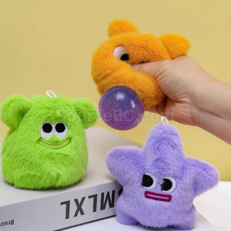 Plush Little Monster Stress-Relief Bubble Spitting Vent Ball