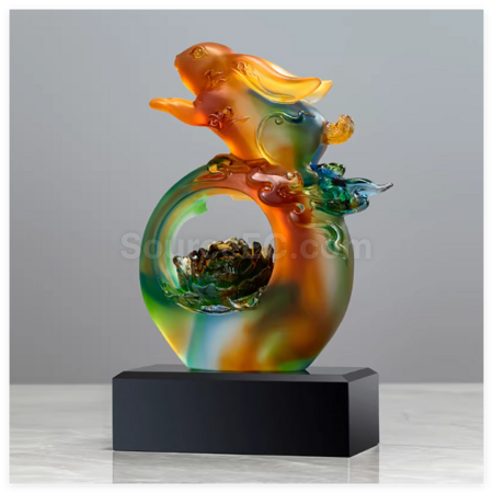 Customization Creative Ancient Glass Jade Rabbit Award Corporate Gifts